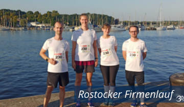 Das sportliche Team des AFZ Rostock trat beim 12. Rostocker Firmenlauf an