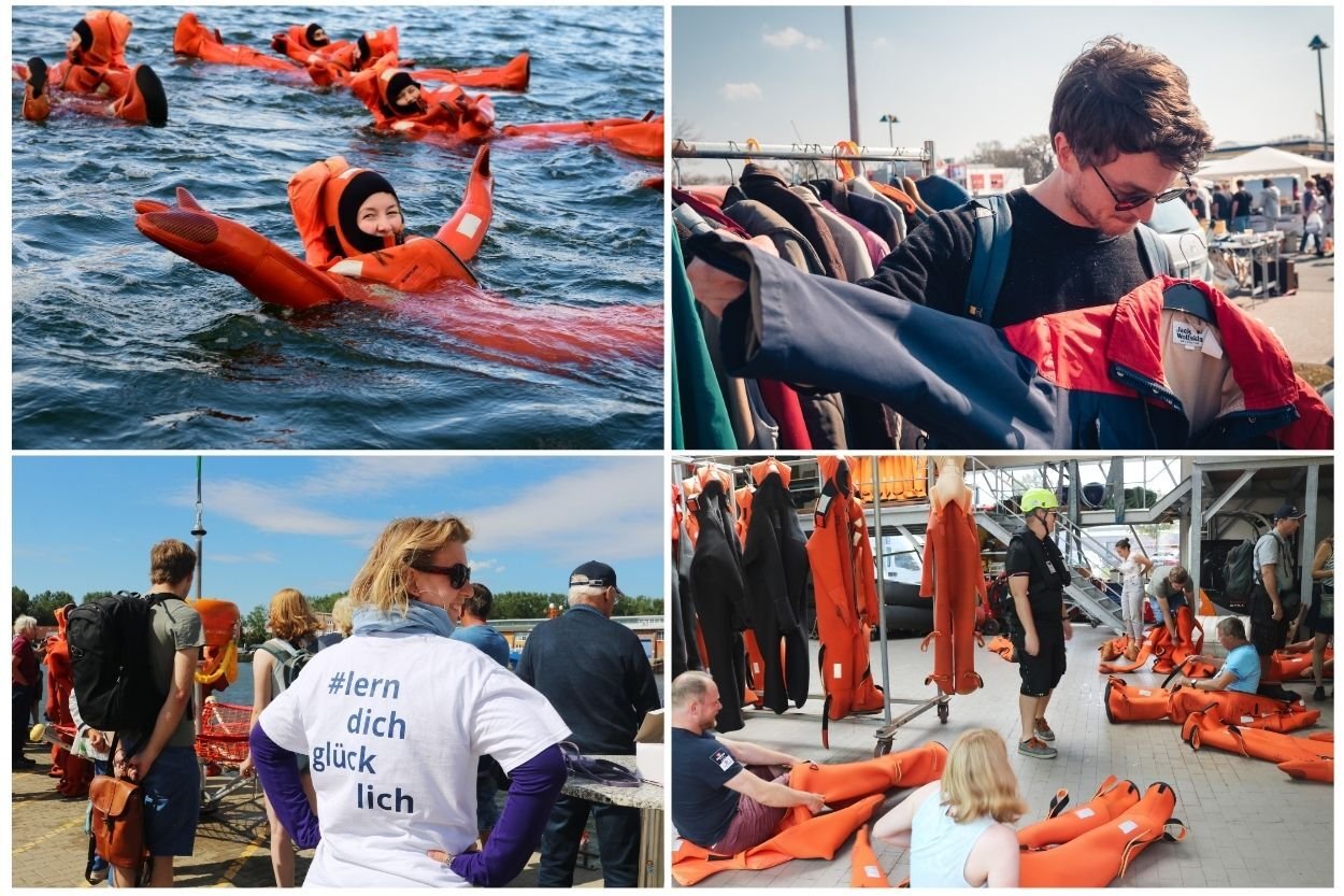 Collage mit Impressionen zur Hanse Sail 2025 im AFZ Rostock